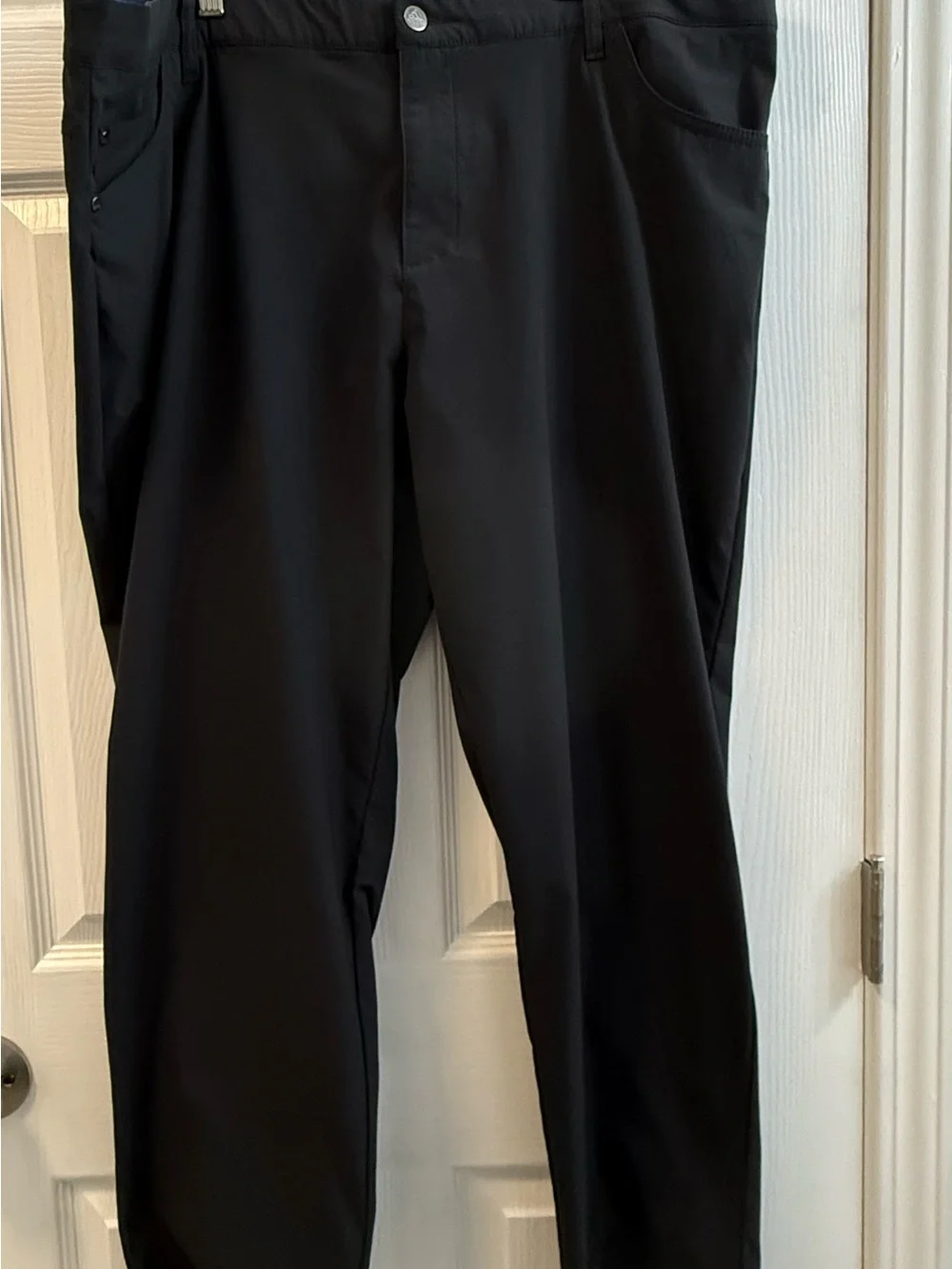 Men’s Adidas Golf Pants 42x30 Black Go-To 5 Pocket Tapered Fit Jet Black